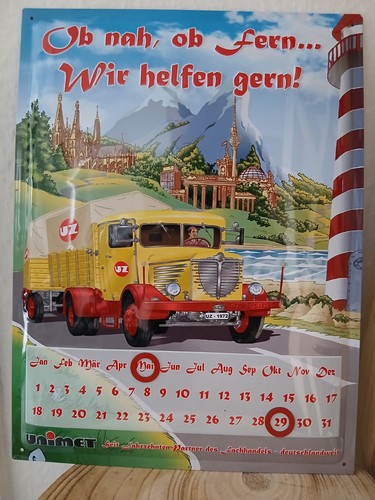 Blechschild oldtimer lkw - blechschild,