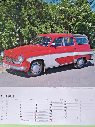 Pkw oldtimer kalender - 2022, mit