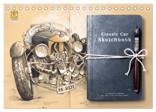 Classic car sketchbook - car,