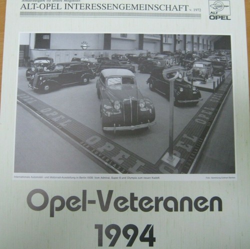 Opel oldtimer kalender 1994 - opel,